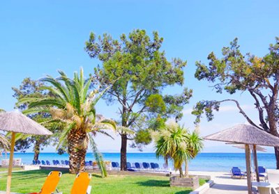 Края на лятото на база All Inclusive семейна почивна на брега на морето в Sunrise Beach***, о.Тасос