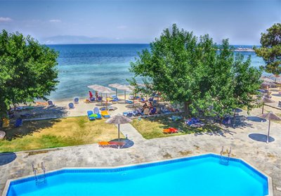 от 26.08-10.10 на о.Тасос - Нощувка в двойна супериор стая на база All Inclusive + басейн в хотел Sunrise Beach***