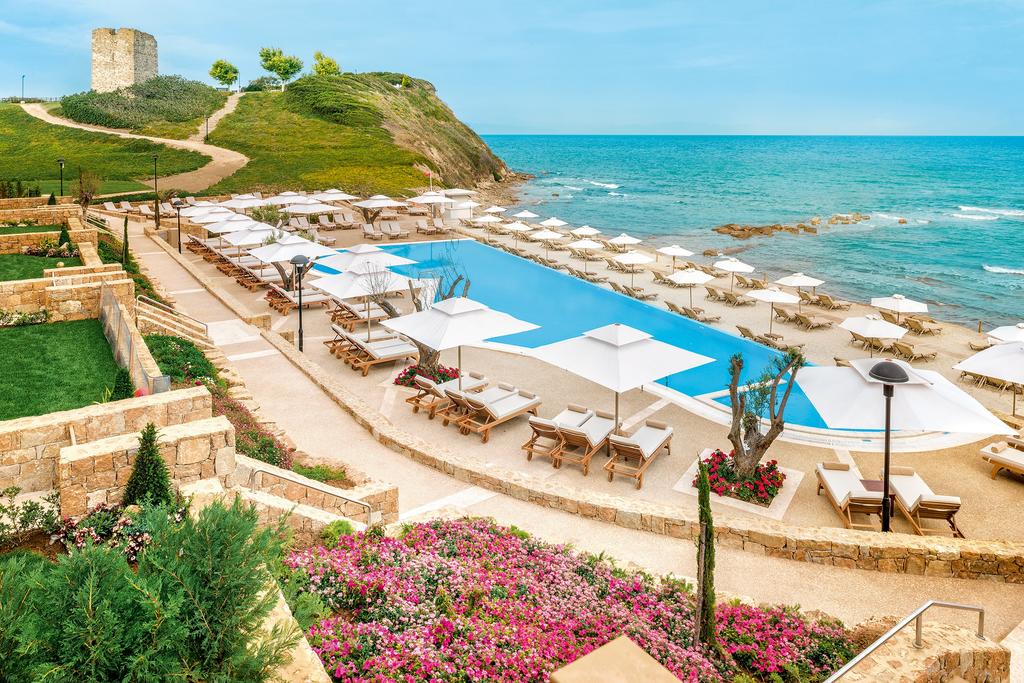 Ранни резервации: 5 нощувки със закуски и вечери в Sani Beach Hotel & SPA 5*, Халкидики, Гърция през Май! - Снимка 