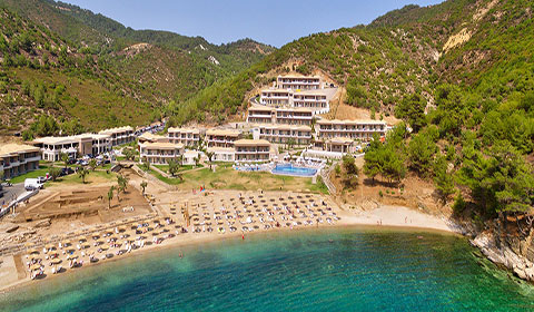 3 нощувки със закуски и вечери в Thassos Grand Resort 5*, о.Тасос, Гърция през Септември!