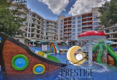 SUPER ЦЕНА в Златни пясъци, хотел Престиж и Аквапарк 4*: Нощувка на база All Inclusive за 45 лв. на Човек + БАСЕЙН + Чадър и ШЕЗЛОНГ