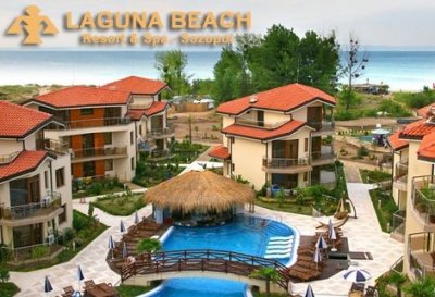 НА МОРЕ в СОЗОПОЛ, хотел Лагуна Бийч на брега 4: Нощувка на база All Inclusive за 74 лв. на Човек + БАСЕЙН + Чадър и ШЕЗЛОНГ на ПЛАЖА