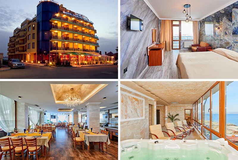 Пакети със закуска и вечеря или закуска, обяд и вечеря + 2 процедури в хотел Свети Свети Петър и Павел, Поморие