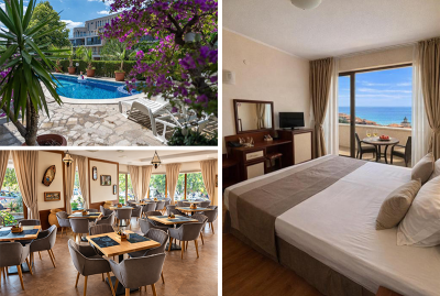 Еднодневен пакет със закуска, опция за обяд и вечеря + ползване на басейн от Sea Vista, Свети Влас