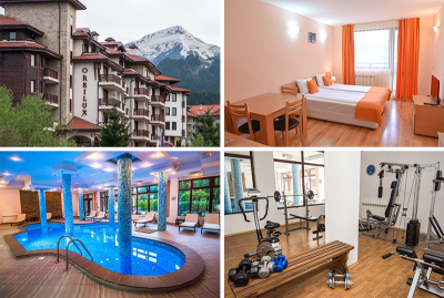 Еднодневен пакет със закуска, закуска и вечеря + затъл до лифта и басейн от хотел Орбилукс, Банско