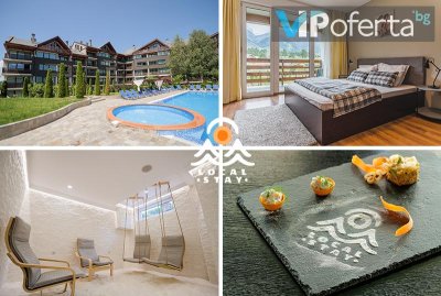 Еднодневен пакет със закуска, външен басейн и релакс зона, солна стая и всички удобства на Локал стей, Разлог