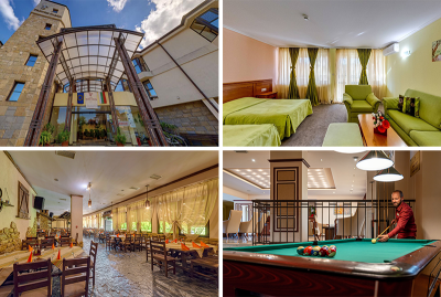 Пакети за двама със закуски и вечери, контрастен басейн от Хотел Троян Плаза****, гр.Троян