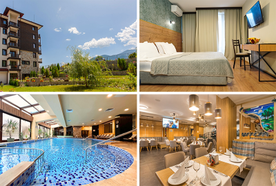 Закуска и вечеря за двама + напитки, солен басейн и СПА от Хотел St. George Ski & Holiday, Банско