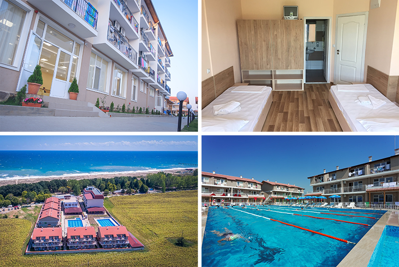 Пакет без изхранване, със закуска или закуска и вечеря, ползване на басейн в МДЛ Морски дюни, Шкорпиловци