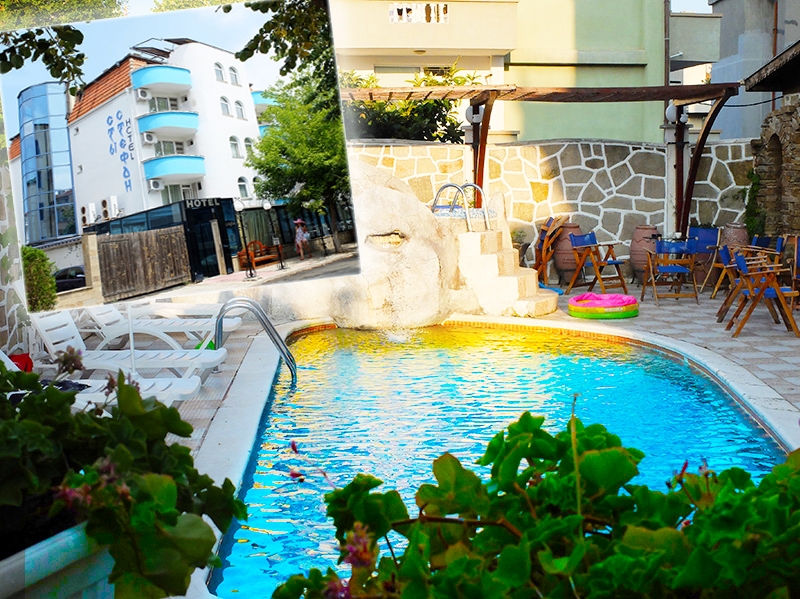 LAST MINUTE през юли в Приморско! Нощувка на човек със закуска или закуска и вечеря + басейн в хотел Свети Стефан