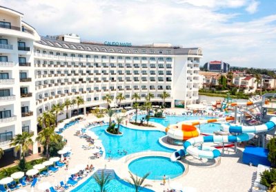 На 50м. от плажа в Сиде, Турция: Транспорт + 7 нощувки на човек на база Ultra All inclusive + басейни и водни пързалки в хотел CALIDO MARIS 5*. Дете до 10.99 безплатно!