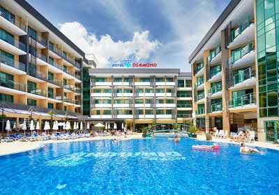 Нощувка на човек на база All Inclusive + басейн в хотел Диамант****, Слънчев бряг. Дете до 12.99 г. - БЕЗПЛАТНО