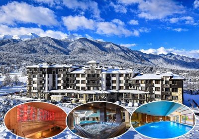 Релакс безкрай в Банско: Нощувка на база Аll Inclusive или закуска и вечеря с включени безалкохолни напитки на човек + басейн и релакс зона в хотел Сейнт Джордж Ски & Холидей****