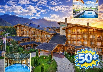 Почивка 50+ в Разлог: Нощувка на човек на база All inclusive + 4 басейна и спа зона в хотел Пирин Голф Хотел & СПА 5*