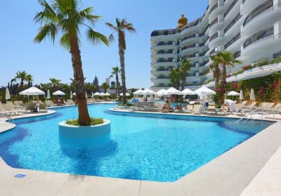 На първа линия в Сиде, Турция: Транспорт + 7 нощувки на човек на база Ultra All Inclusive + басейни в ASTERIA BLOOM SIDE 5*