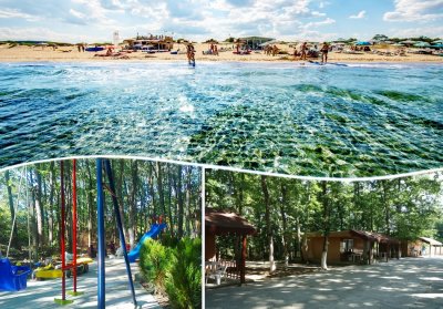 Нощувки в бунгало с капацитет до 6-ма + басейн във Ваканционно селище Кокиче , Приморско