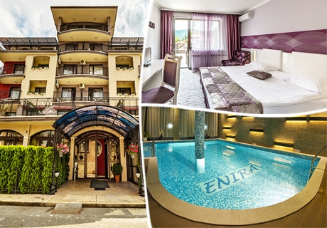 Междусрочна ваканция в хотел Енира**** Велинград! 3 нощувки за двама със закуски и вечери + минерален басейн и СПА пакет
