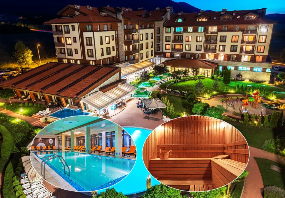 Нощувка на човек на база All inclusive + вътрешен отопляем басейн и СПА зона от Мурите Клуб Хотел, до Банско