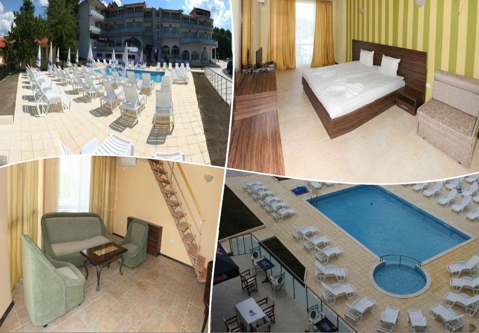 Ранни записвания за Море 2020 в Царево! Нощувка на човек със закуска и вечеря + басейн, шезлонг и чадър в хотел Марая - на 150м. от плажа