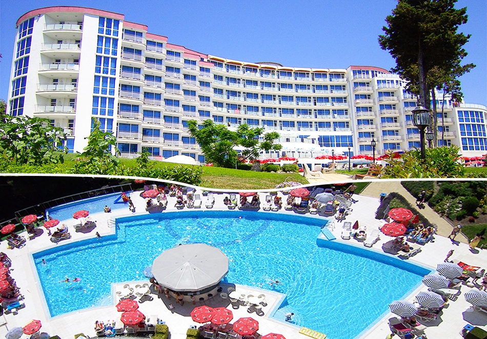 Нощувка на човек на база All inclusive + басейн в хотел Аква Азур****, Св. св. Константин и Елена + безплатен паркинг
