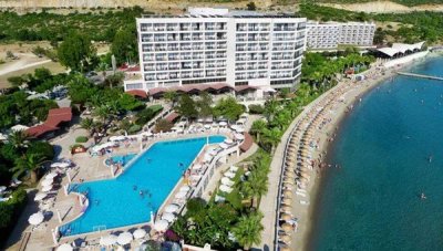 Ранни записвания за почивка в Tusan Beach Resort 5*, Кушадасъ 2026 г. на първа линия! 7 нощувки на база 24h All Inclusive + безплатно настаняване на дете до 12.99 г.