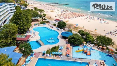 Цяло лято на море в к.к. Албена! Нощувка на база All Inclusive + басейн, чадър и шезлонг на плажа + Безплатно за дете до 12 год., от Хотел Арабела Бийч