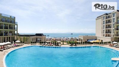 Лятна почивка в Поморие! Нощувка на база All Inclusive + басейн, шезлонг, чадър и анимационна програма, от Феста Поморие Ризорт на първа линия на плажа