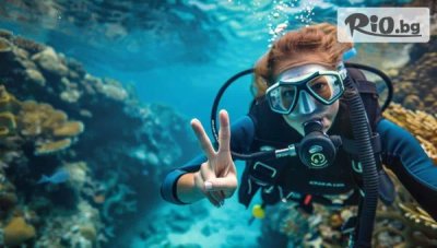 Пробно водолазно гмуркане Scuba Discovery - с екипировка, инструктор и видеозаснемане, от Водолазен център Due