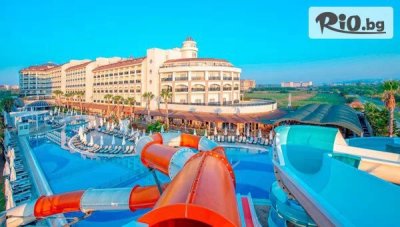 Самолетна почивка в Сиде през 2026г.! 7 Ultra All Inclusive нощувки в Port River Hotel & SPA 5* + басейни и водни пързалки, с полет от София