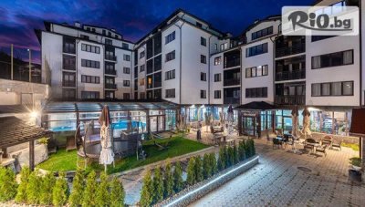 Семейна почивка в Апартхотел Роял, Банско! Нощувка със закуска и вечеря с напитки + вътрешен басейн, отопляеми джакузита и релакс зона + 2 деца до 12 г. - Безплатно