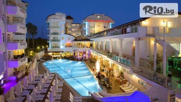 Късно Лято 2026: Самолетна 4-звездна почивка в Merve Sun Hotel & Spa 4*,  Сиде! 7 All Inclusive нощувки + открит басейн