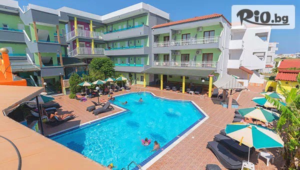 Самолетна лятна почивка в Grecian Fantasia Resort на о-в Родос, Гърция! 5 нощувки със закуски и вечери + ползване на басейн, с полет от София