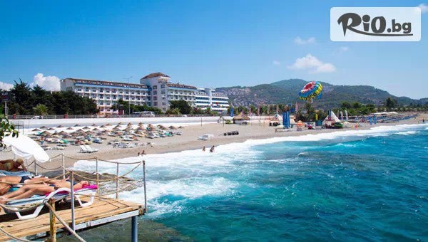 Самолетна бюджетна почивка във First Class Hotel 5*, Алания - Май и Юни! 7 All Inclusive нощувки + басейни, АкваПарк, шезлонги, чадъри